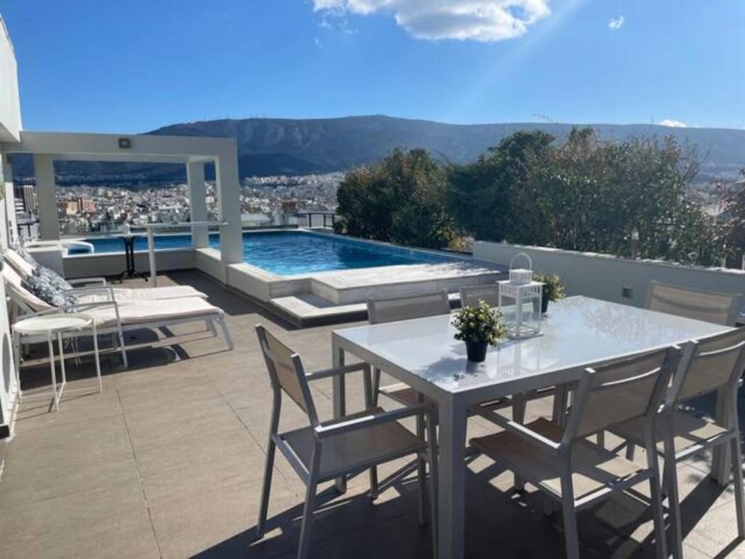 דירות Athens Lycabettus Hill Penthouse, Private Roof Garden & Pool מראה חיצוני תמונה